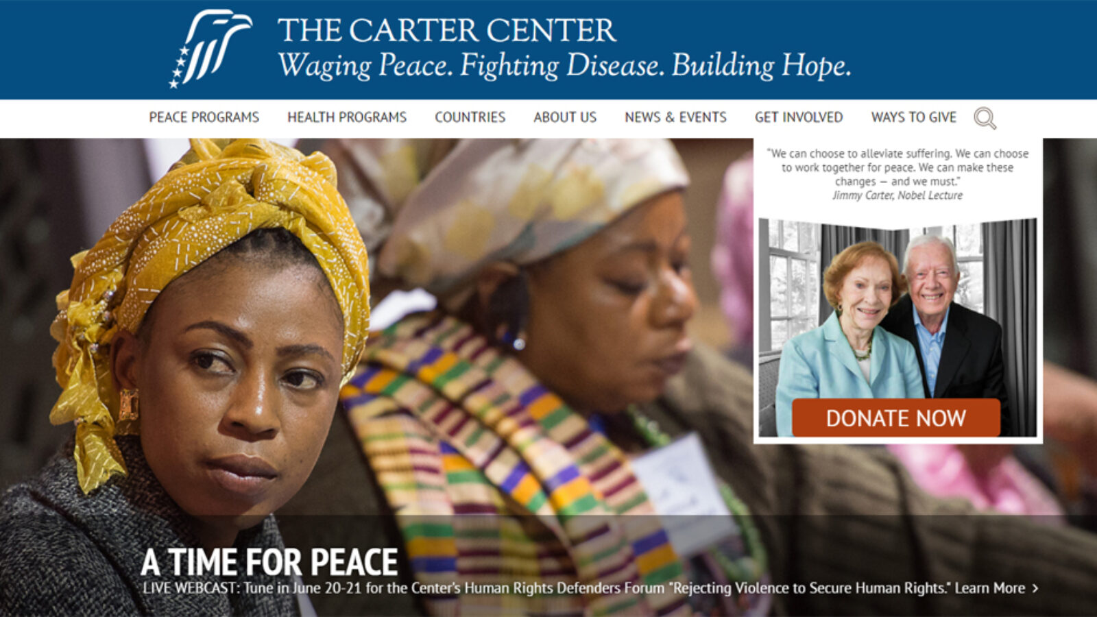 Carter Center Unveils New Website - The Carter Center
