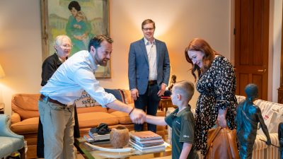 Ryan Ramos and Jason Carter shake hands
